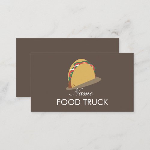 Food Truck Taco Logo Business Card