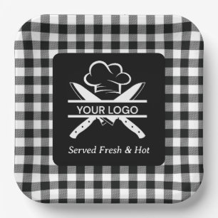 Food Trucks Street Vendors Takeaway Joints Logo Paper Plates