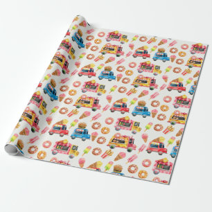 Food Trucks Wrapping Paper