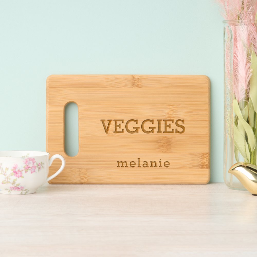 Disover Food Type Veggies Name Cutting Board