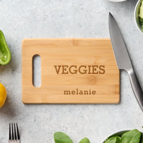 Food Type Veggies Name Cutting Board
