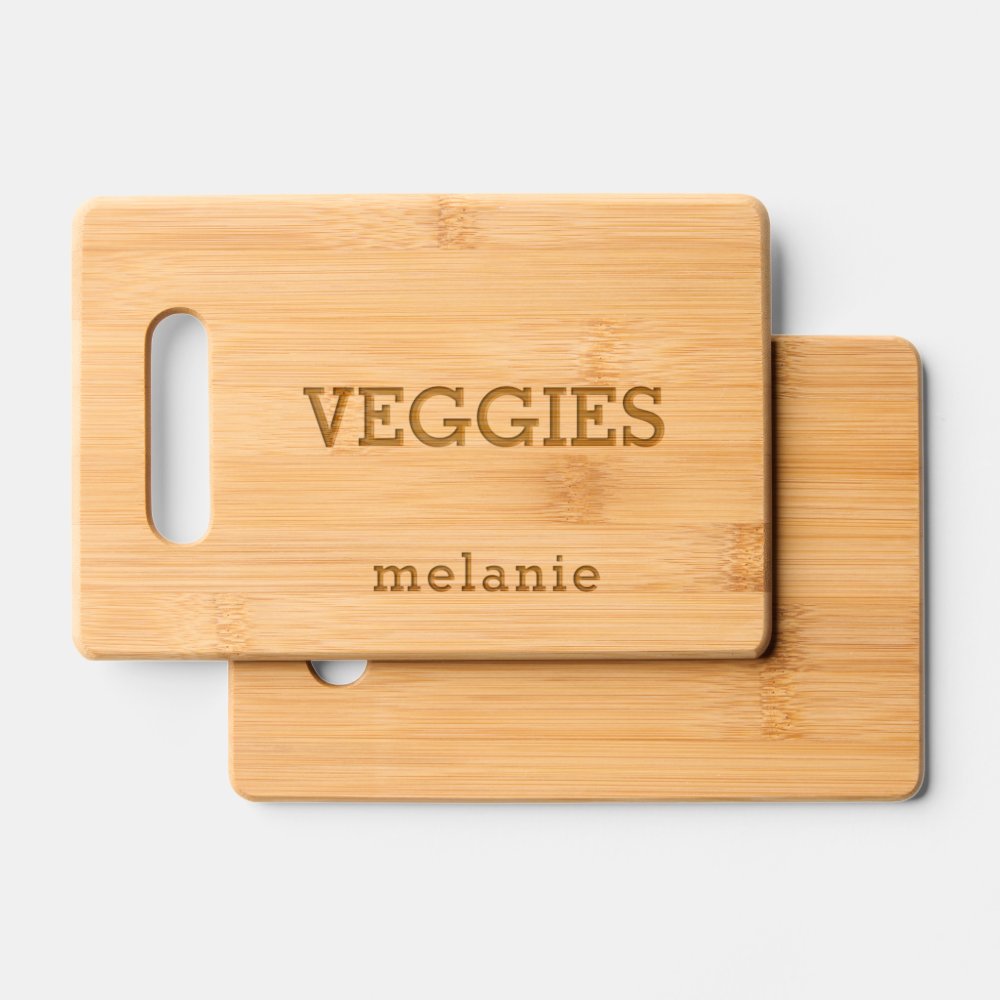 Disover Food Type Veggies Name Cutting Board