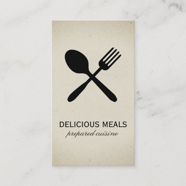 Food Utensils Business Card (Front)