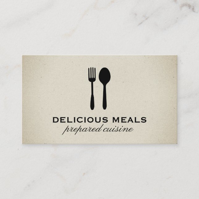 Food Utensils Business Card (Front)