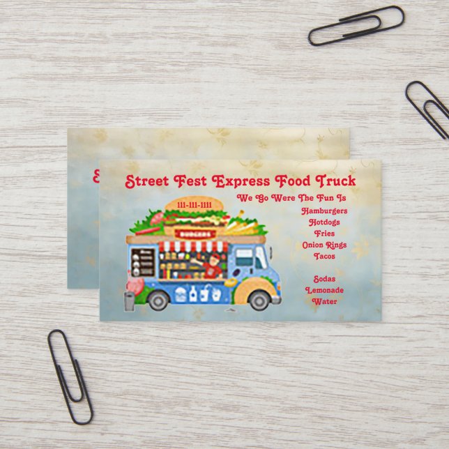 Food Van/Truck Business Card