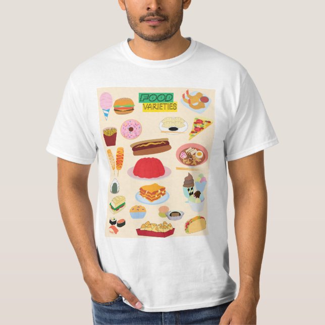 Food Varieties T-Shirt (Front)