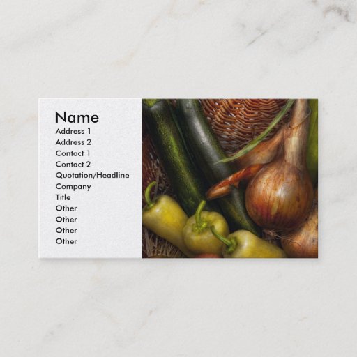 Customizable Food - Vegetables - Greens and Onions Business Card Template