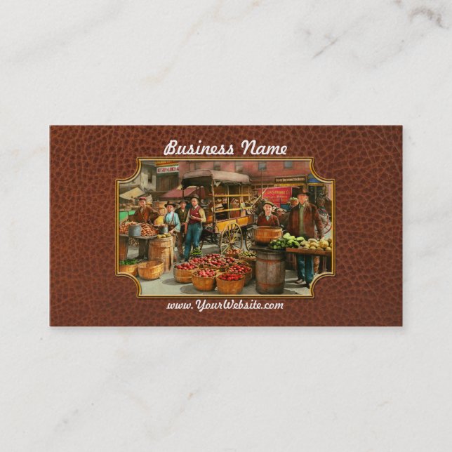 Food - Vegetables - Indianapolis Market 1908 Business Card (Front)