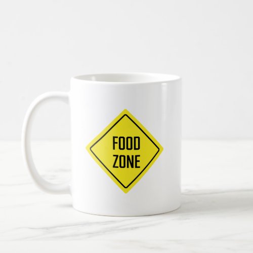 Food Zone Road Sign  Classic Mug