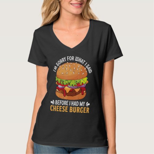Foodaholic Lifestyle Cheese Hamburger Fast Food  O T_Shirt