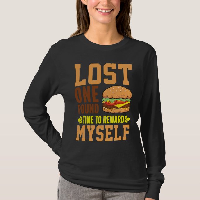 Foodaholic Lifestyle Witty Hamburger Fast Food  Ou T-Shirt (Front)