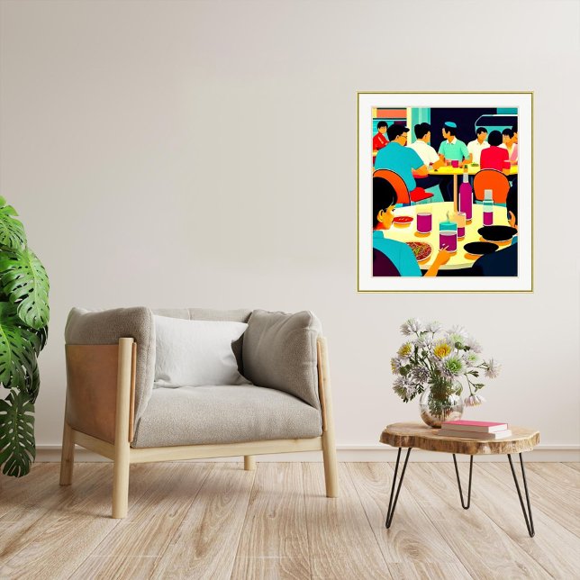 Foodcourt- Canvas Art Print (Creator Uploaded)