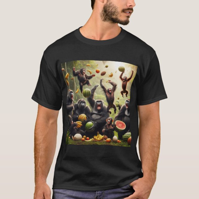 Foodfight Primates, fruit  T-Shirt (Front)