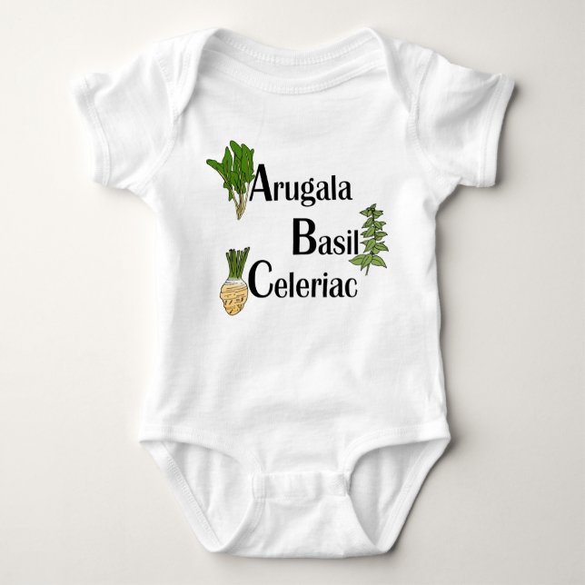 Foodie ABCs Baby Bodysuit (Front)