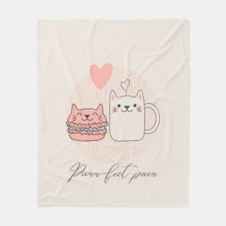 Foodie Cats Fleece Blanket