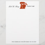 Foodie Food Blogger Delicious Baked Letterhead<br><div class="desc">Customize this charming cook chef letterhead with your personal or business information.</div>