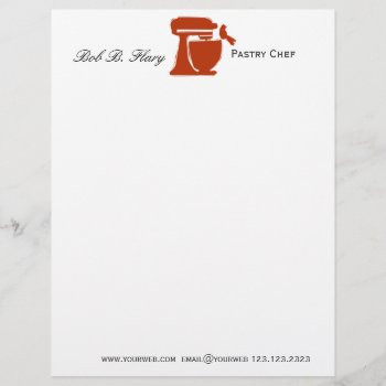 Foodie Food Blogger Delicious Baked Letterhead by 911business at Zazzle