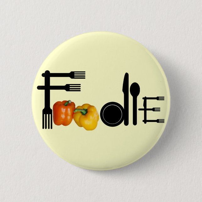 Foodie For Light Background Button (Front)