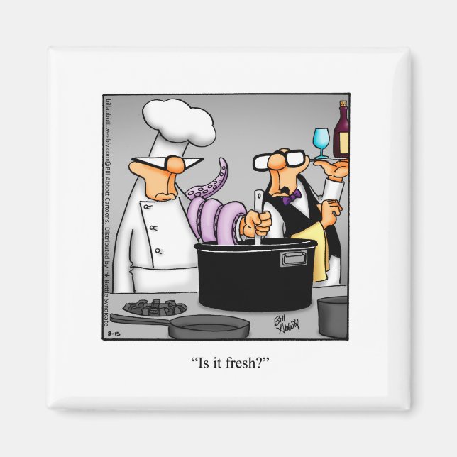 Foodie Humor Refrigerator Coffee Magnet (Front)