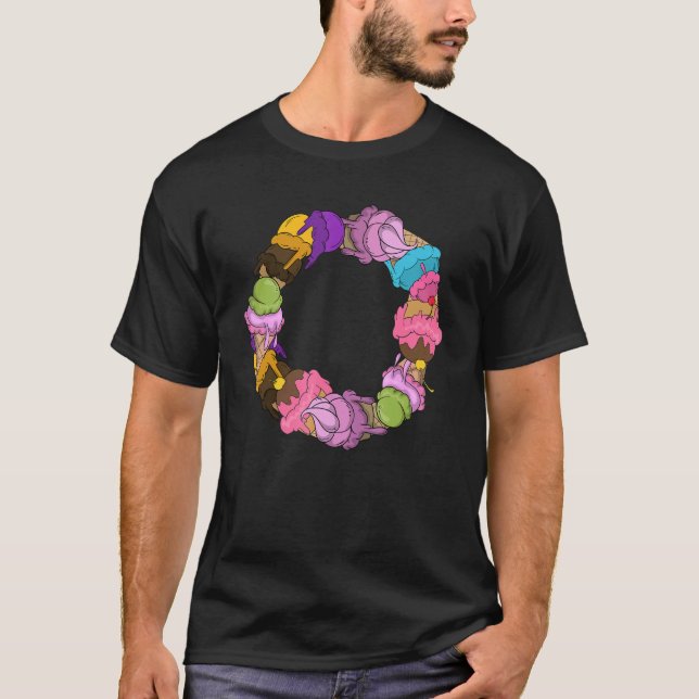 Foodie Ice Cream Cone Summer Dessert Sweets Ice Cr T-Shirt (Front)