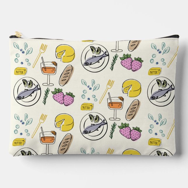Foodie Minimalist Accessory Pouch (Front)