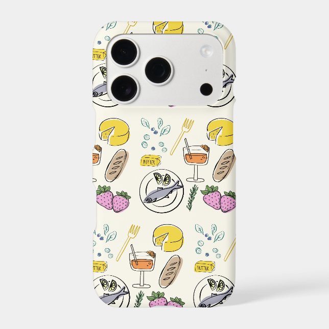 Foodie Minimalist iPhone Case (Back)
