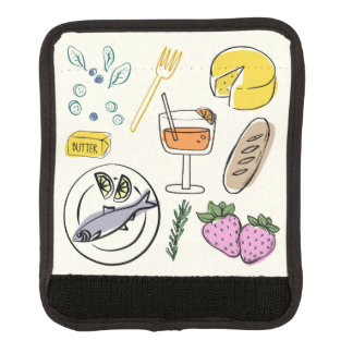 Foodie Minimalist Luggage Handle Wrap