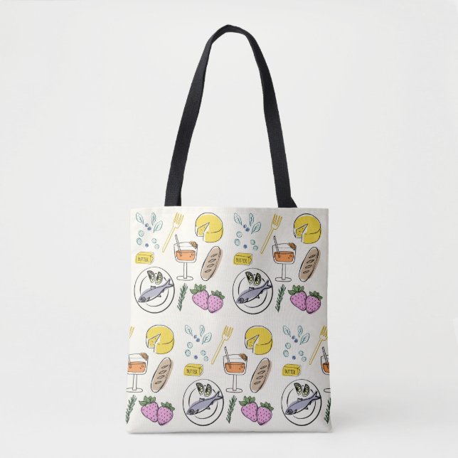  Foodie Minimalist Tote Bag (Front)