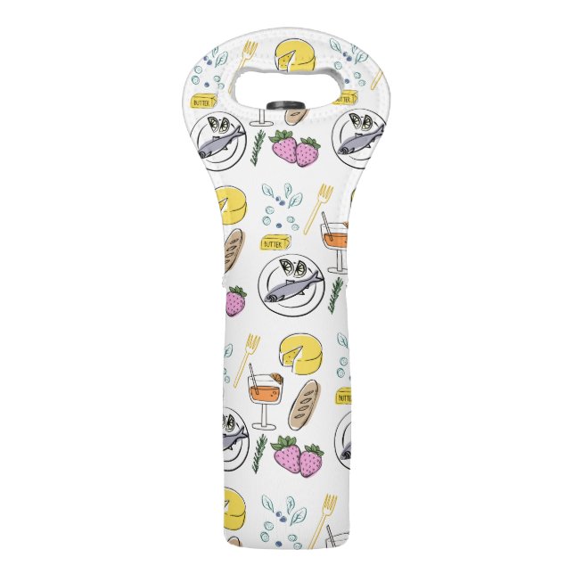 Foodie Minimalist Wine Bag (Front)