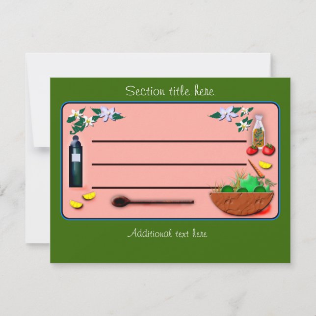 foodie recipe box divider (Front)