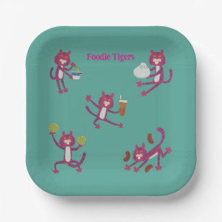 Foodie Tigers Paper Plates