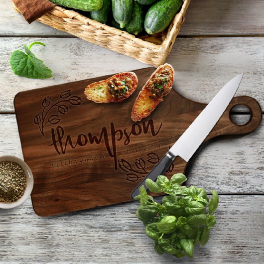 Foodie Walnut Wooden Paddle Cutting Board (Top)