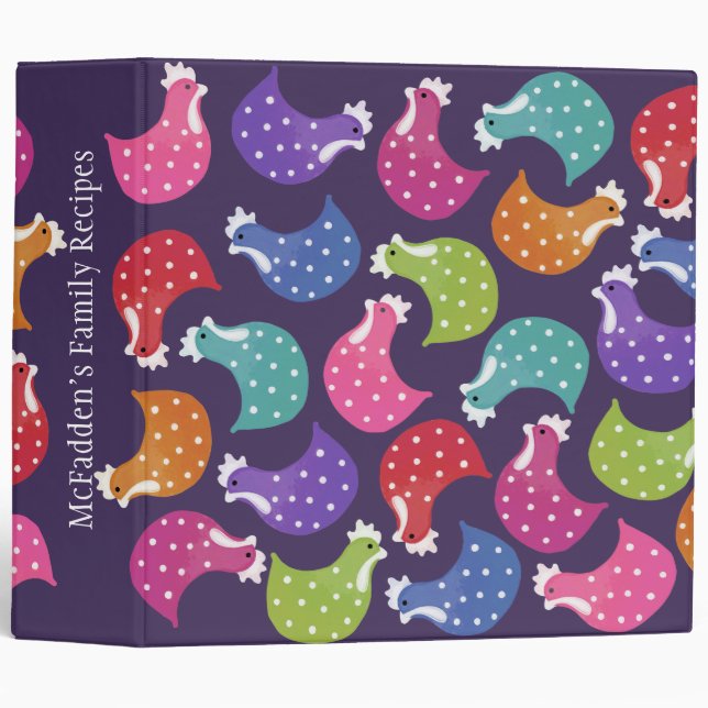 Foodies Chicken Hen Name Recipe Clippings Binder (Front/Spine)