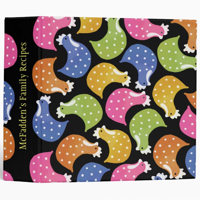 Foodies Chicken Hen Name Recipe Clippings Binder (Front/Spine)