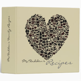 Foodies Personalized Name Recipe Clippings Binder