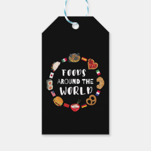 Foods around the world gift tags