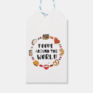 Foods around the world gift tags