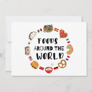 Foods around the world invitation