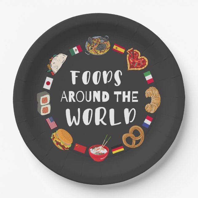 Foods around the world  paper plates (Front)