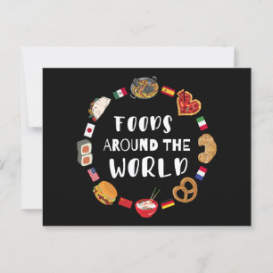 Foods around the world  postcard