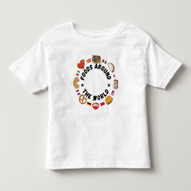 Foods around the world toddler t-shirt (Front)