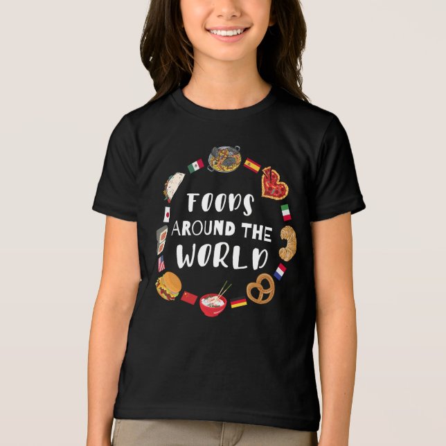 Foods around the world  Tri-Blend shirt (Front)
