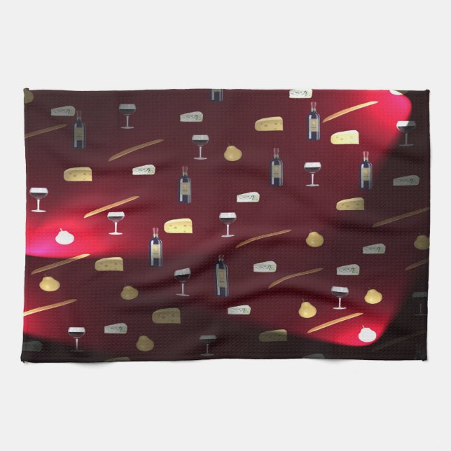 Foods Delight Cranberry Lights Kitchen Towel (Horizontal)