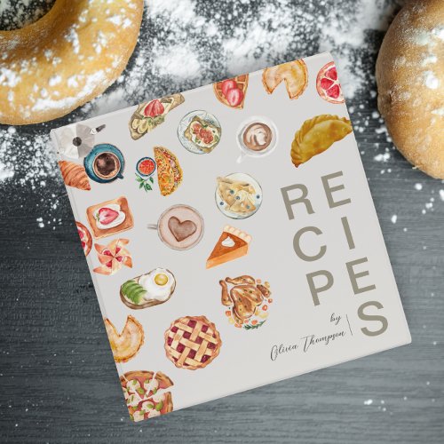  Foods Illustrated Grayish Recipe  3 Ring Binder