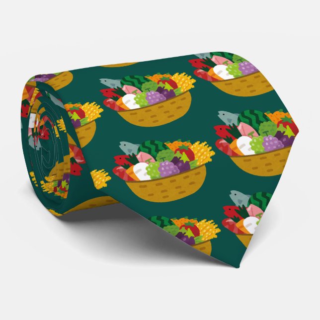 Foods Neck Tie (Rolled)