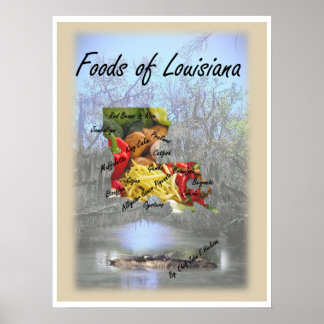 Foods of Louisiana Poster