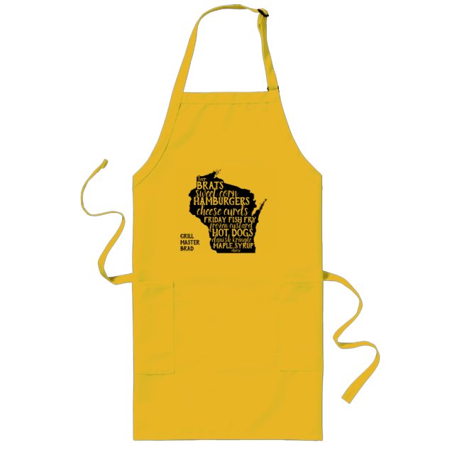 Foods of Wisconsin for Grill Master Customizable Long Apron (Front)