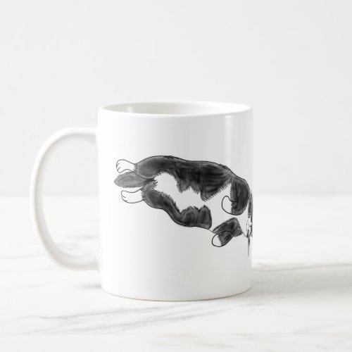 FooFooCat Lazy Jumbo Tuxedo Cat Coffee Mug