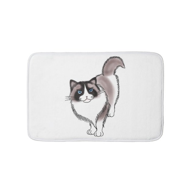FooFooCat: Sassy Ragdoll Bath Mat Zazzle