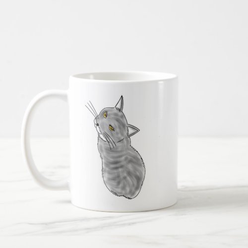 FooFooCat Shy Gray Cat Coffee Mug